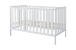 Ξύλινο βρεφικό κρεβάτι Bambi White BabyCute 70x140cm με συρτάρι.