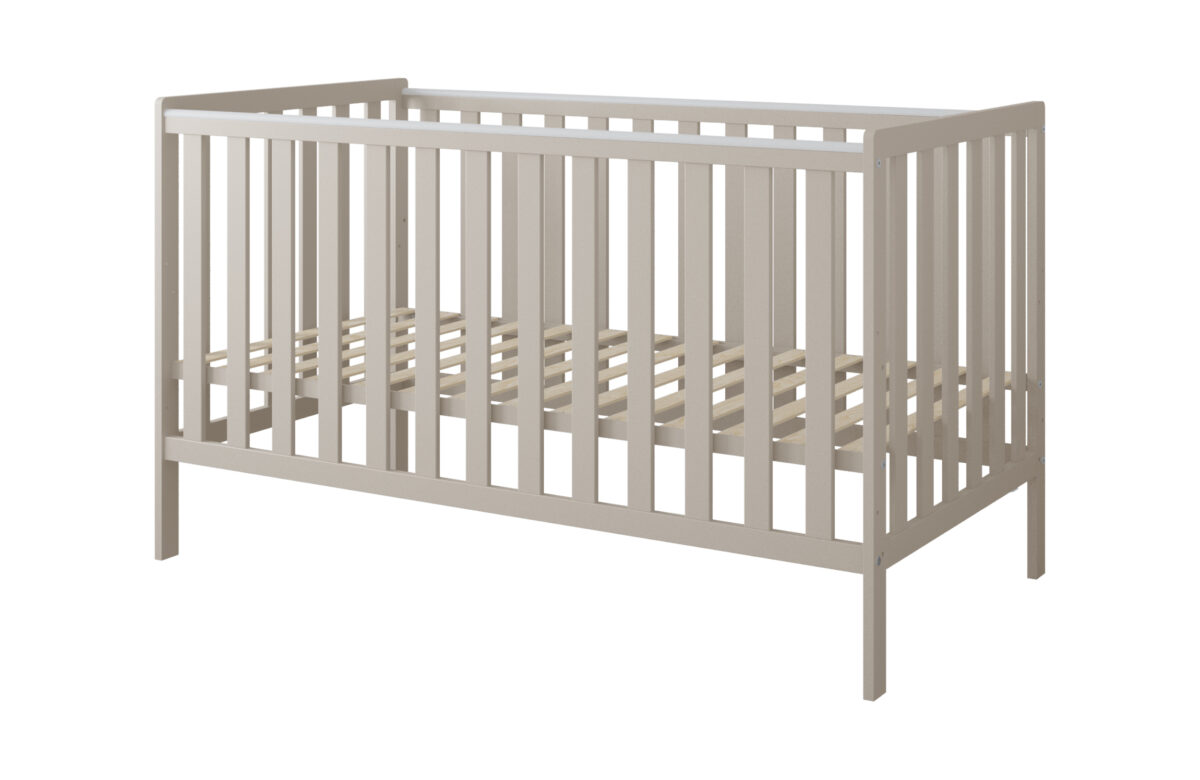 Ξύλινο βρεφικό κρεβάτι Bambi BabyCute cashmere 70x140cm με συρτάρι