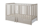 Ξύλινο βρεφικό κρεβάτι Bambi BabyCute cashmere 70x140cm με συρτάρι αποθήκευσης.