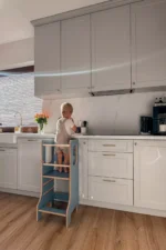 Πύργος Εκμάθησης Slim Blue BabyWood: Μοντεσσόρι πύργος εκμάθησης για παιδιά