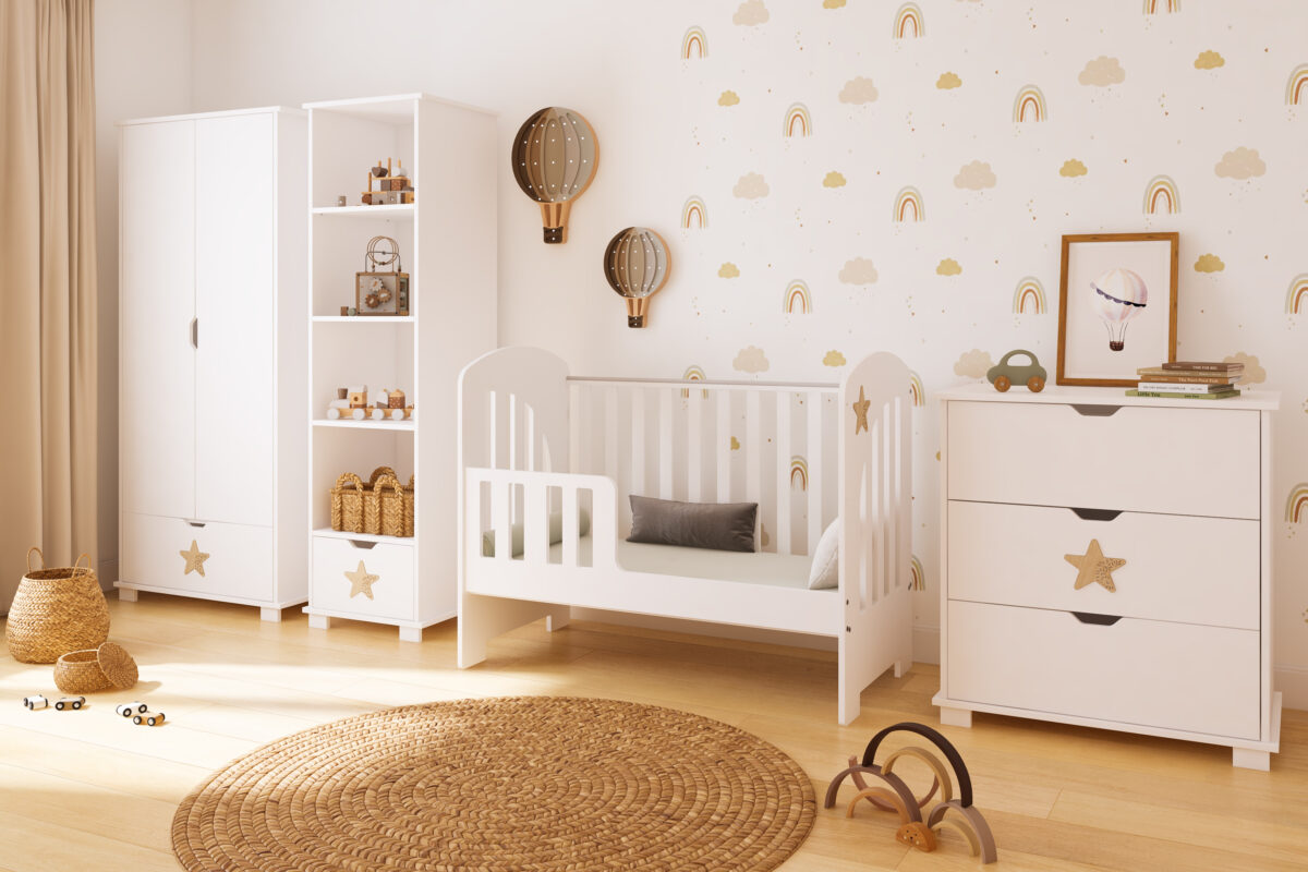 Ντουλάπα 2φυλλη Star Pink BabyCute, παιδική ντουλάπα για κορίτσια.