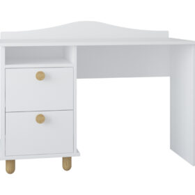 Παιδικό γραφείο Lumi White BabyCute με δύο συρτάρια και ξύλινα πόμολα