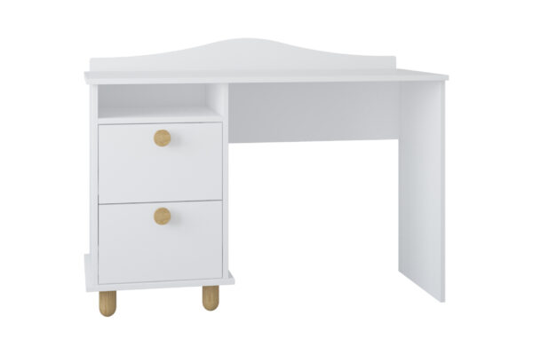 Παιδικό γραφείο Lumi White BabyCute με δύο συρτάρια και ξύλινα πόμολα