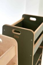 Πύργος Εκμάθησης Comfort Olive BabyWood: Πύργος Montessori για παιδιά.