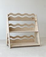 Ραφιέρα Montessori Wave Medium Natural BabyWood: Παιδικό ράφι WAVE Natural.