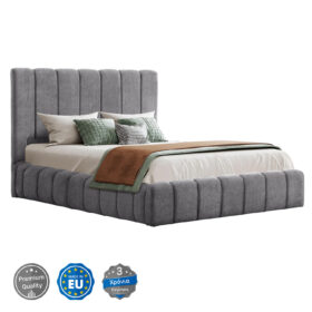 Κρεβάτι Διπλό Remo 160x200 Μπουκλέ Grey, άνεση και στυλ.