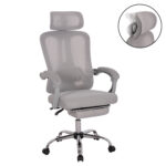 Καρέκλα Γραφείου Barnet Grey Mesh με υποπόδιο, εργονομική και άνετη