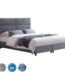 Κρεβάτι Διπλό Milo 160x200cm γκρι ύφασμα, άνεση και στυλ.
