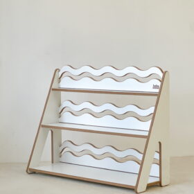 Ραφιέρα Montessori Wave Large Natural BabyWood: Παιδικό ράφι WAVE Natural.