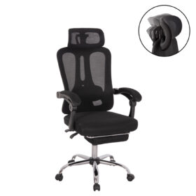 Καρέκλα Γραφείου Barnet Black Mesh: Μαύρη mesh καρέκλα γραφείου με υποπόδιο.