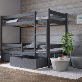 Κουκέτα Marcel με συρτάρια από μασίφ ξύλο 90x200cm.