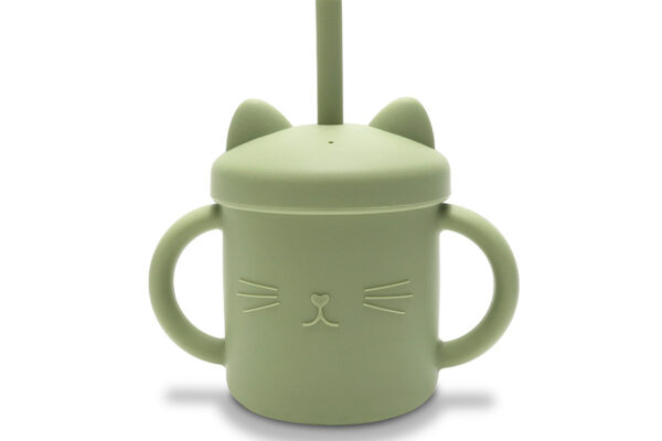 Κύπελλο Σιλικόνης Lorelli Green με καλαμάκι για μωρά 9+ μηνών.