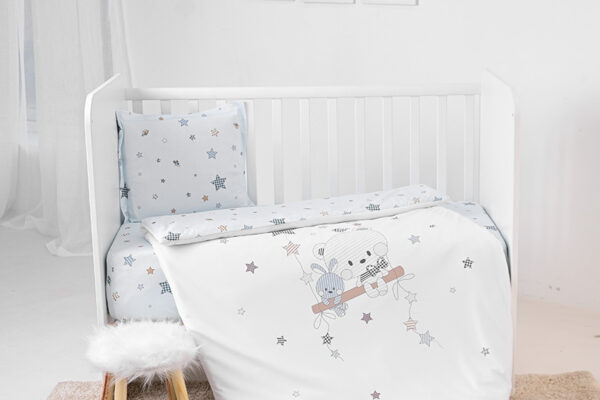 Σετ Προίκας Μωρού Lorelli 5τεμ Bear Blue Stars 70x140cm.