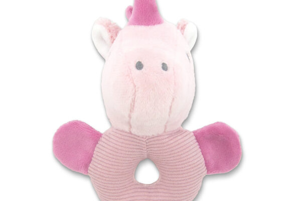 Λούτρινη Κουδουνίστρα Unicorn Pink Natural Lorelli: Κρεμαστό λούτρινο ζωάκι μονόκερος.