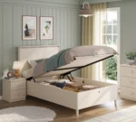 Παιδικό κρεβάτι Cilek Varia Cream 100x200 με αποθηκευτικό χώρο και USB