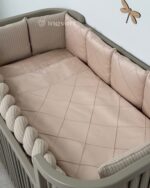 Σετ προίκας μωρού Σατέν Cappuccino Ingvart, σετ προίκα μωρού 7 τεμαχίων.