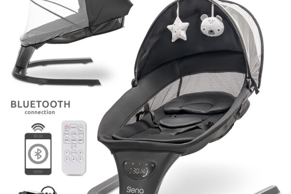 Κούνια Ηλεκτρική Siena Graphite Lorelli: Έξυπνο ρηλάξ μωρού με Bluetooth