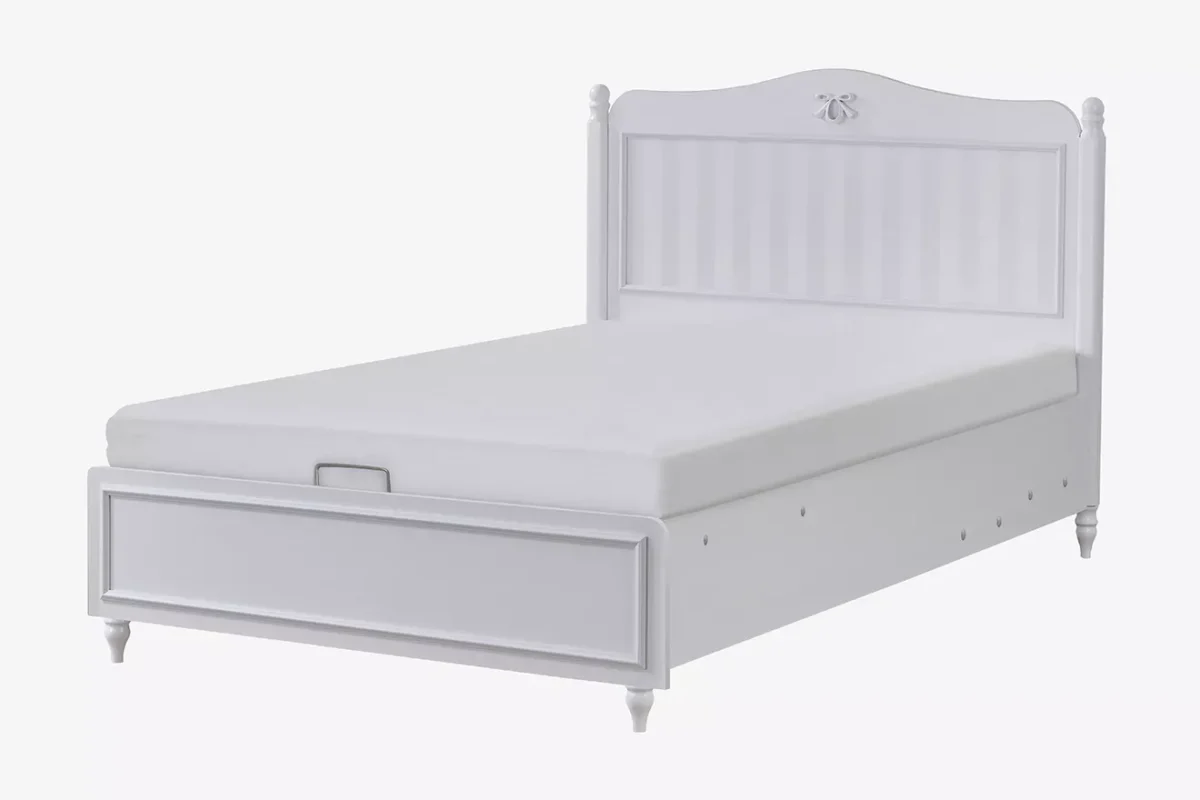 Λευκό εφηβικό κρεβάτι Juliette Kupa 120x200 με αποθηκευτικό χώρο.