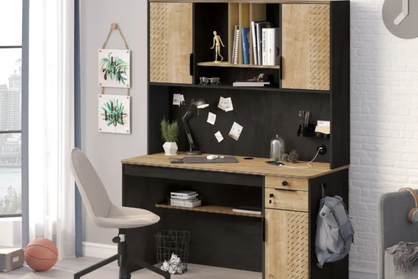 Παιδικό γραφείο BLACK Cilek με βιβλιοθήκη και USB φόρτιση.