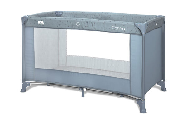 Παρκοκρέβατο Carina Lorelli 1 επιπέδου, μπλε με αστεράκια, παρκοκρέβατο ταξιδιού.