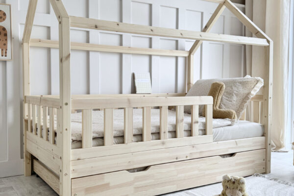 κρεβάτι montessori blanco plus μασίφ ξύλο πεύκου