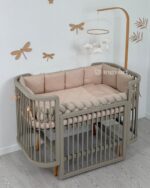 Σετ προίκας μωρού Σατέν Cappuccino Ingvart, σετ προίκα μωρού 7 τεμαχίων.