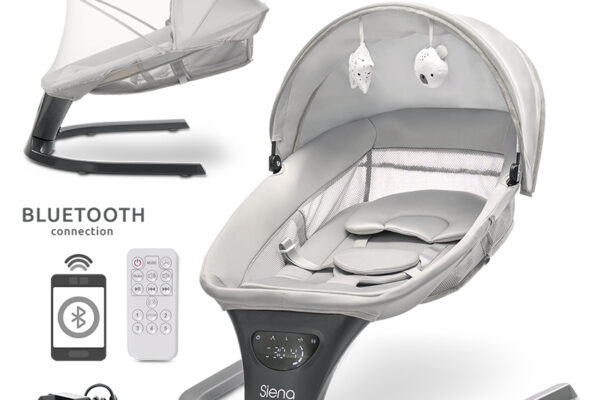 Κούνια Ηλεκτρική Siena Grey Lorelli: Έξυπνο ρηλάξ μωρού με αισθητήρα κίνησης.