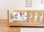 Κρεβάτι Montessori Bella με κάθετα κάγκελα από μασίφ ξύλο Natural, 90x200cm, με δώρο 10% έκπτωση στο στρώμα