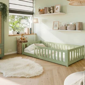 προϊόν Κρεβάτι Montessori Bella Fast από μασίφ ξύλο Olive 80x180cm.