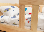Montessori κρεβάτι Bella από μασίφ ξύλο Natural με κάθετα κάγκελα, μέγεθος 90×200cm, με δώρο 10% έκπτωση στο στρώμα
