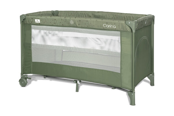 Παρκοκρέβατο Carina 2 επιπέδων Green Stars Lorelli, ιδανικό παρκοκρέβατο ταξιδιού μωρού.