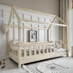 Luletto Κρεβάτι Montessori Blanco με ρυθμιζόμενο ύψος, φυσικό ξύλο, 90x190cm.