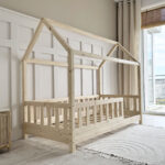 Luletto: Κρεβάτι Montessori Blanco ρυθμιζόμενου ύψους από φυσικό ξύλο 90x190cm.