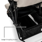 Lorelli Διπλό καρότσι διδύμων DUO Black: Ευρύχωρο καλάθι αγορών.