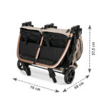 Διπλό καρότσι διδύμων Lorelli DUO Black: Ελαφρύ και εύκολο στη μεταφορά.