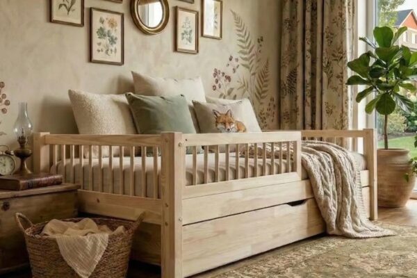 Luletto καναπές κρεβάτι basic 140x200cm από μασίφ ξύλο πεύκου με συρτάρι.