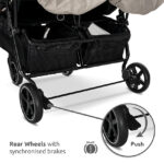 Lorelli Διπλό καρότσι διδύμων DUO Black με συγχρονισμένα φρένα