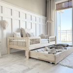 Luletto καναπές κρεβάτι Basic Duo 100x200cm από μασίφ ξύλο με συρτάρι.