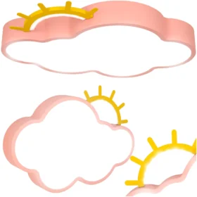 Φωτιστικό οροφής LED Σύννεφο KX3165 IKONKA: Ροζ φωτιστικό σύννεφο παιδικού δωματίου.