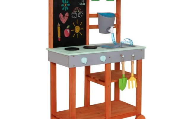 Παιδική Ξύλινη Κουζίνα KX3221 IKONKA, ξύλινη κουζίνα εξωτερικού χώρου για παιδιά.