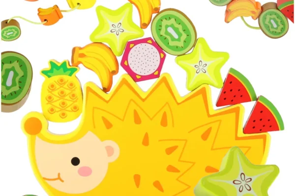 Ξύλινο Παζλ Ισορροπία KX5138 IKONKA: Ξύλινο παιχνίδι ισορροπίας σκαντζόχοιρος με φρούτα.