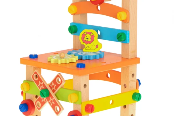 Ξύλινη Εκπαιδευτική Καρέκλα Εργαστηρίου KX7457 IKONKA: Ξύλινο σετ δομικών στοιχείων για παιδιά.