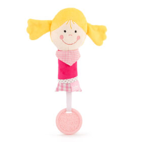 Υφασμάτινο μασητικό κουδουνίστρα μωρού Hanna 090637 Amek Toys