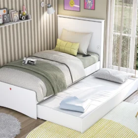 Συρτάρι κρεβατιού Varia White Cilek: Λευκό συρτάρι κρεβατιού από βακελίτη.