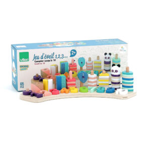 Ξύλινο εκπαιδευτικό παιχνίδι μέτρησης VILAC, αρίθμησης Montessori για παιδιά.