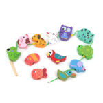 Ξύλινες μεγάλες χάντρες «Κατοικίδια» VILAC: Σετ ξύλινων χαντρών με ζωάκια.