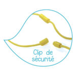 Ξύλινες μεγάλες χάντρες «Κατοικίδια» VILAC: Κίτρινο κλιπ ασφαλείας για παιχνίδια.