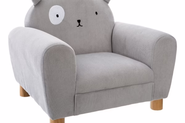 Παιδική Πολυθρόνα “Γατάκι” Γκρι Atmosphera: Βελούδινη παιδική πολυθρόνα με σχέδιο γατάκι.