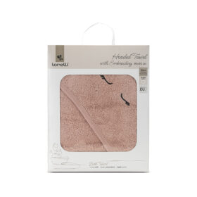 Μπουρνούζι με κουκούλα Lorelli Rose Smoke από 100% βαμβάκι, απαλό