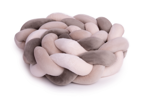 Πάντα κούνιας πλεξούδα βελουτέ grey Amek Toys: απαλή βρεφική προστασία.